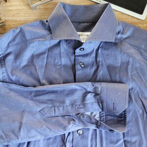 Eton men's blue dress shirt, 16/41, slim fit